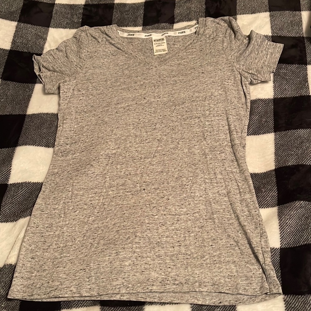 Grey PINK V-Neck